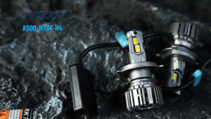 Novsight N73T Tricolor LED Headlight Bulbs 120W 27000LM H4/H7/H11/9005/9006 High Intensity Light Bulb Set