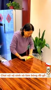 Dung Dịch Đánh Bóng Vệ Sinh Đồ Gỗ FUSION 500ml - Giúp Tẩy Sạch Vết Bẩn Làm Mờ Vết Xước Khôi Phục Màu Gốc Tặng Khăn Lau