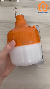 Bóng sạc tích điện 100W Trung Quốc có móc treo bóng đèn tích điện 3 chế độ sáng sạc bằng cáp USB