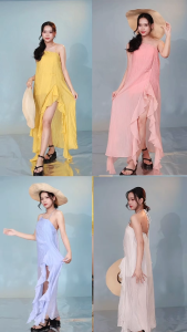 Đầm Maxi Hai Dây Xẻ Tà Chinh Phục Mọi Ánh Nhìn MM09