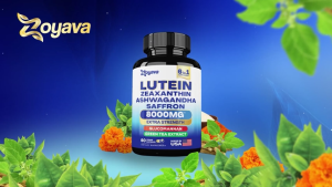 Lutein & Zeaxanthin Supplement Eye Vitamins with Saffron for Adult Eye Health Supplement Infused with Glucomannan Ashwagandha Green Tea Extract Vision Support