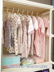 **แถมไม้แขวน10ชิ้น** ตู้เสื้อผ้าเด็ก สไตล์ LUXURY สีขาวมินิมอล สวย หรูหรา WARDROBE PLASTIC