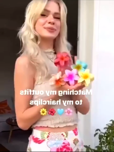 SATA Korean Style Gradient Color Flowers Large Grab Clip Womens Fashion Barrette Hair Accessories Girls Acrylic Hairpin Summer Beach Women Hair Accessories