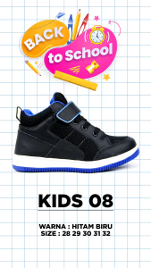Working Sneakers For You Sepatu Anak Laki-laki dan Perempuan Sekolah Size 28 - 32