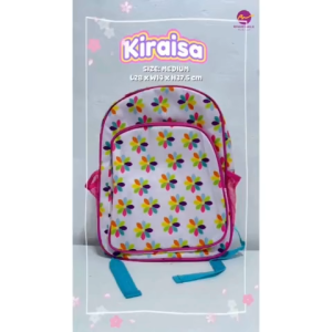 Boardwalk Kiraisa School Girls Backpack with Cute Floral Print Design
