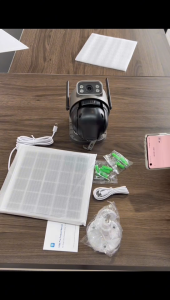 DOSEN  Solar Dual Lens CCTV Camera VCS20 For House V380 PRO WiFi/4G IP Camera Home Wireless connect phone with indoor and outdoor/ Full Color Night Vision /Alarm warning HD 1080P