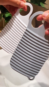 HL กระดานซักผ้า พลาสติก ขนาดพกพา ชุดชั้นใน แผ่นซักชุดชั้นใน ถุงเท้า