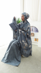 Mukena Rayon Jumbo Mewah Adem Nyaman Lembut Cantik Atasan Bawahan Motif Fit Khadijah