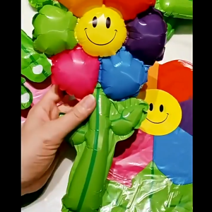 JMT-Balon bunga matahari Balon Foil Pentungan Bunga balon balon ulang tahun dekorasi ulang tahun / Balon tangan genggam balon matahri