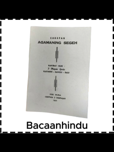 Buku Agamaning Segeh Agama Hindu I Wayan Gosio