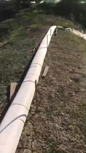 สายผ้าส่งน้ำถุงลมนิรภัย F40  ยาว 60 เมตร  หน้า 781012152030 เคลือบกันน้ำสำหรับใช้ในการเกษตรส่งน้ำไปยังแปลงนา