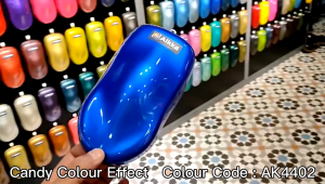 2K Paint AIKKA AK4402 Brilliant Blue CANDY SERIES Color Car Motor Paint DIY Aerosol Spray Cat Bancuh Kereta 车漆