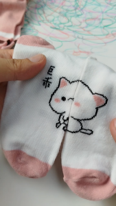 Inner Charm - Combo 5 đôi Tất nữ cổ ngắn tất 100% Cotton tất nữ hình gấu cưng xỉu.