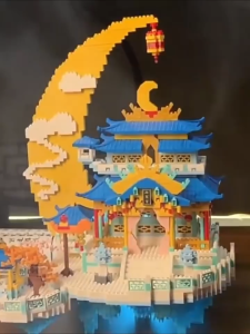 Tokmon Mainan Brick Balok Susun Anak Moon Palace Set 1000PCS+ Mainan Hadiah Ulang Tahun