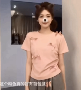 Three-dimensional bow short-sleeved T-shirt summer new pure cotton slim-fitting top