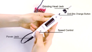 Electric Nail Drill Machine Pen with 6 Nail Drill Bits Pedicure File Art Sanding Polishing Tools