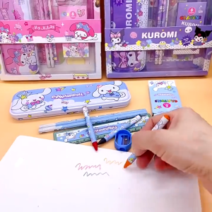 AIKA STATINERY SET 7 IN 1 ALAT TULIS SEKOLAH KOMPLIT / KOTAK PENSIL ANAK / SOUVENIR HADIAH KADO / BINGKISAN ULTAH ANAK KARAKTER