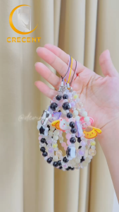 SANRIO Lanyard Tali Gantungan Gelang Strap HP Phone Charm Handphone Device Kamera Handmade Macaron Candy Lanyard Full Warna Korean Style Black Pink Estetik Bracelet Beads Hello Kitty Cinnamoroll Pompompurin My Melody Kuromi Pochacco