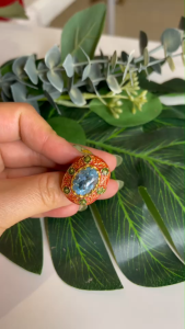 💥แหวนพลอยฟ้า พลอยแท้ พลอยสีฟ้า บลูโทปัส อัญมณีพลอยสวย เครื่องประดับของแท้ สินค้ามีใบรับประกันดูแลตลอดการใช้งาน AUFU STORE