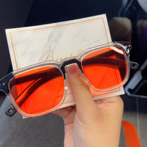 Vintage Korean Style Sunglasses Men Women Square Frame Outdoor Sea Travel Sun Protection Eyeglasses