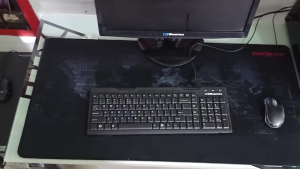 World Map Design Long Extender Mouse Mat 3MM Gaming Mouse Pad - BLACK Mousepad
