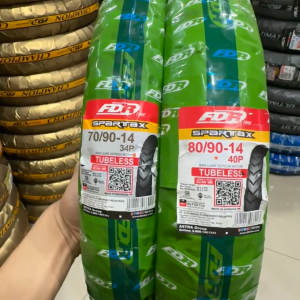 FDR Paket Ban Motor Spartax 70/90-14 & 80/90-14 Tubeless TL Ban Motor Metic Free Pentil
