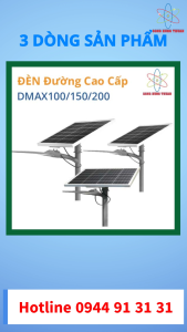 Đèn Đường Cao Cấp Năng Lượng Mặt Trời Solar Light 100/150/200W DMAX100/150/200