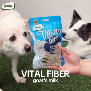 Vital Fiber SAVERS PACK x3 Goats Milk Dental Brush Sticks for Puppies Vanilla Flavour 80g 3-inch 12pcs