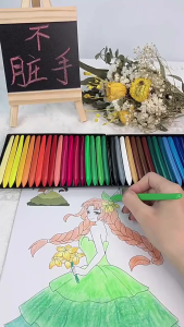 12/36 Colors Plastic Crayons Painting Safe Non-Toxic Drawing Set Educational Toys for Kids