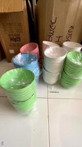 (1 LUSIN) Mangkuk Makan Set 12pcs Wheat Straw Bowl Warna Warni Jerami Gandum Mangkok - PAKET HEMAT isi 12 pcs mangkok MICROWAVE BOWL Ramah lingkungan