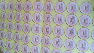 SBC Sticker Bulat Chromo Ukuran 2 - 15 Cetak Stiker Logo Custom Label Olshop Bentuk Lingkaran