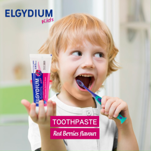 Elgydium Kids Red Berries Toothpaste 50ml X 6 (FREE Limited Edition Pouch)(Exp: Jan  2027)