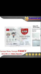 Sampul STIKER Quarto - A5 CPP Film Anti Gores isi 10 - Sampul Tempel Buku Sidu 38 Kecil 25 x 34 cm