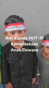 Ikat Kepala Anak/dewasa Hut Ri Kemerdekaan Free Custom Nama
