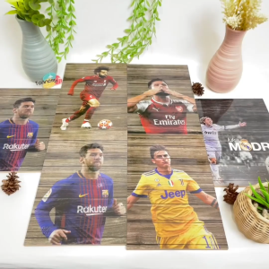 TENNESY HIASAN DINDING BINTANG BOLA 20x30CM RETRO WALL DECOR SOCCER PAJANGAN KAYU DEKORASI DINDING KAMAR RUMAH FOOTBALL RONALDO MESSI SALAH