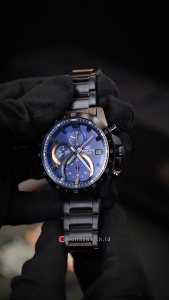 Jam Tangan Pria Casio Edifice Chronograph EFR-571DC-2A Black Dial & Stainless Steel Strap