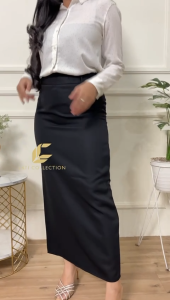 ROK KERJA WANITA PANJANG/ROK SPAN RAMPEL BELAKANG