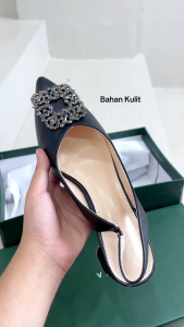 Viditi Crystal Sling Back Block Heels 4 cm // Sepatu Import Wanita // Tumit // Hak Tinggi // Tali Belakang // Pesta // Wedding // Nikahan // Wisuda // Seserahan