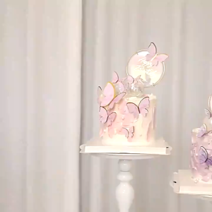 KOZI Multi-pack Paper Topper Butterfly Cake Topper Birthday Cake Decoration with stick and sticker