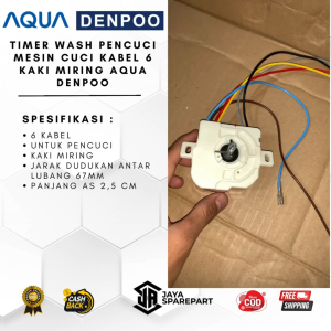 Timer Wash Pencuci Mesin Cuci Kabel 6 Kaki Miring Aqua Denpoo