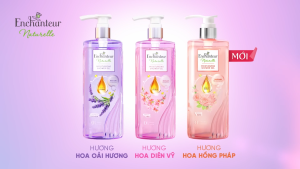 Combo 2 chai sữa tắm Enchanteur French Rose 510gr- Sữa tắm hương hoa hồng pháp trắng da dưỡng ẩm mềm mịn da