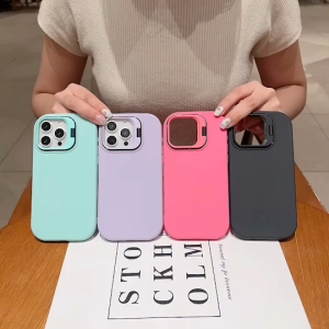 (ราคาส่ง) เคส ตั้งได้ แบบใหม่ พร้อมส่ง สีพาสเทล ผิวด้าน สำหรับ Realme C61 C63 C65 C53 C51 Note50 Note60 Note60X 046