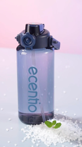 ecentio botol minum 1 liter anti tumpah water bottle Bpa free dengan portable tail