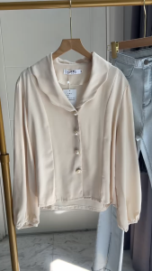 ●ECLAIRE● 043 Kemeja Korea / Kemeja Kasual / Casual Shirt / Kemeja Import / Korean Shirt / Longsleeves Shirt / Feminim Shirt / Classy Shirt / Kemeja Katun silky Polos / Kemeja Bordir / Kemeja Kantor / Kemeja Kerja / 2010