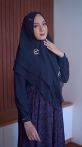 ALANA AZKIN Gamis Ceruty Motif Set Khimar By Bermerks Syari Dress Premium Terbaru Mewah All Size