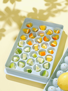 แม่พิมพ์ทำน้ำแข็งก้อนกลม พิมพ์ลูกแก้ว ทำน้ำแข็ง 33 ช่อง ทำวุ้นลูกแก้ว วัสดุเกรดอาหาร ทำความสะอาดง่าย