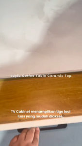 [FREE INSTALLATION] SMASIS MIYA Coffee Table & TV Cabinet Ceramic Top With Metal Leg / Meja Kopi / TV Cabinet