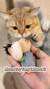 KUCINGJER 3 in 1 Mouse Premium Quality Cat Play Toy Cat Teaser Pet Toy Mainan Kucing Mice Toy Tikus Catnip Cat Scratch