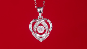 GRA GN3 925 Silver Moissanite Necklace Italy moissanite Beating Heart Pendant Womens Necklace gift Fashion Jewellery