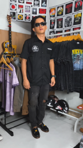 INBL Basic Line Kemeja Workshirt Punctuation Black